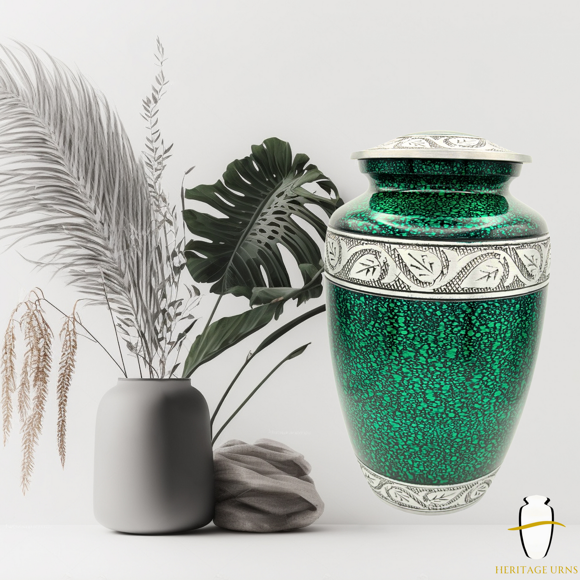 Green Glass Vase