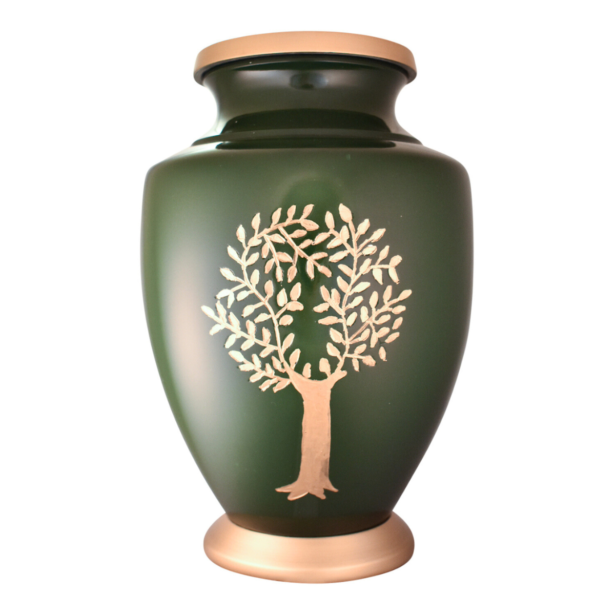 Olive Green Memorial Urn